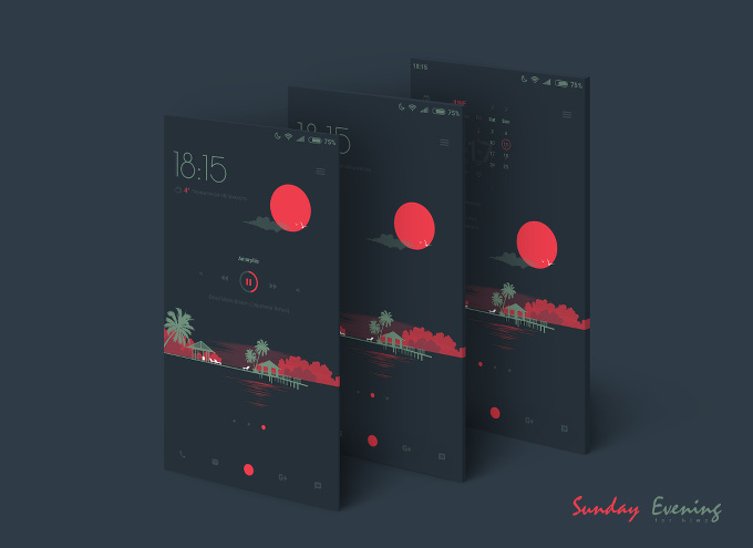 Sunday Evening preset for KLWP