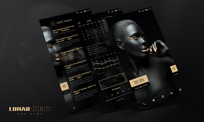 Lunar Night preset for KLWP