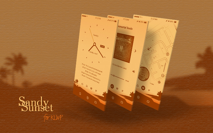 Sandy Sunset Theme for KLWP Live Wallpaper Maker
